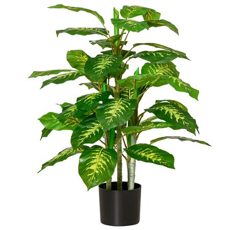 Roślina Biurowa PIXO, Sztuczna Aglaonema, Tropikalny Wystrkój Biura, 95 cm Wysokości, Zielona