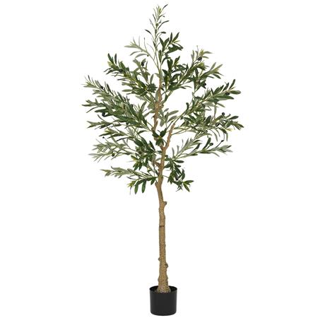 Roślina do Biura FOLI, Sztuczne Drzewko Oliwne, Śródziemnomorski Styl, 150 cm Wysokości, w Doniczce