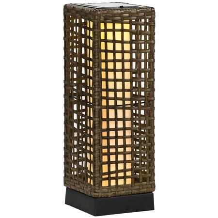 Lampa Solarna do Biura NEXO, Automatyczne Włączanie i Wyłączanie, Sztuczny Rattan, Wys. 46 cm, kolor Brązowy