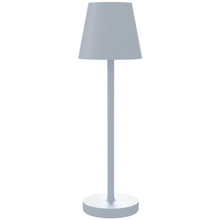Lampka Biurowa ALVA, Przenośna, Ładowanie USB, Minimalistyczny Design, Metal i Akryl, Szara