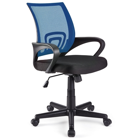 Krzesło Obrotowe SEUL, Estetyczny Design, Miękkie Siedzisko, Kolor Niebieski