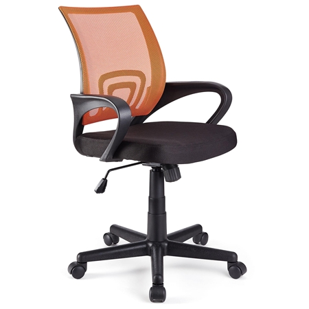 Krzesło Obrotowe SEUL, Estetyczny Design, Miękkie Siedzisko, Kolor Pomarańczowy