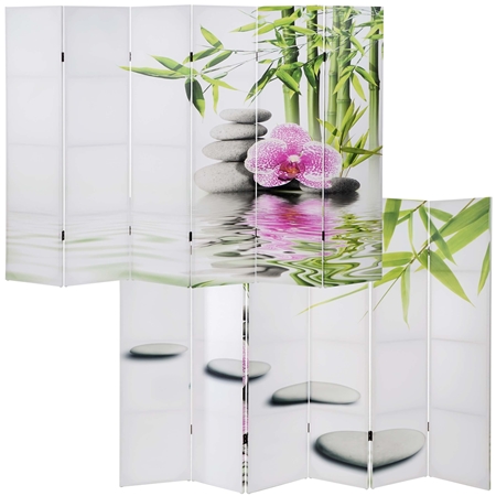 Parawan 6 panele VINTAGE SAMU, 180x240x2,5 cm, Drewniany Stelaż