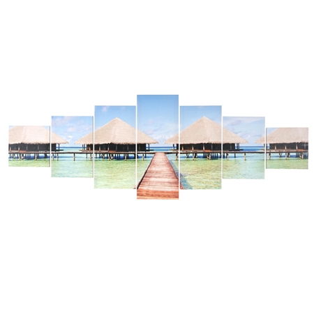 Obraz BORA BORA, 7-częściowy, wymiary 87x245 cm