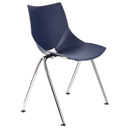 Krzesło Konferencyjne AMIR, Wygodne i Praktyczne, Sztaplowane, Kolor Niebieski