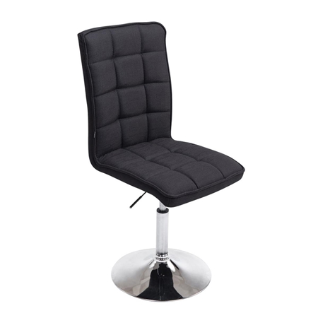 Krzesło Konferencyjne BULGARI TKANINA, regulacja wysokości, metalowa okrągła podstawa, tapicerka kolor Czarny