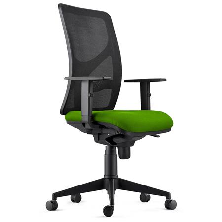 Krzesło Biurowe MILO, Regulowane Podłokietniki, Podparcie Lędźwiowe, z Tkaniny, kolor Zielony