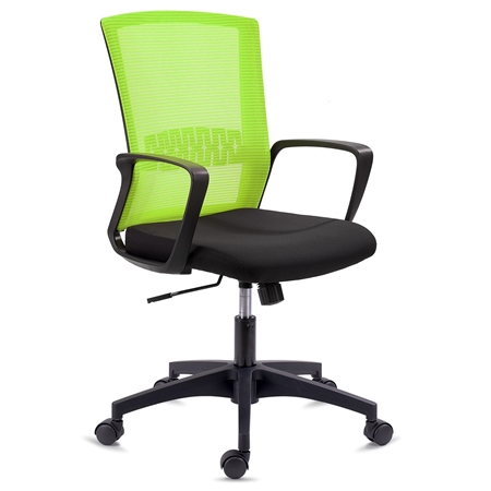 Krzesło Biurowe IBIZA, Wygodne i Wytrzymałe, Podparcie Lędźwi, Mechanizm Bujania, Zielone