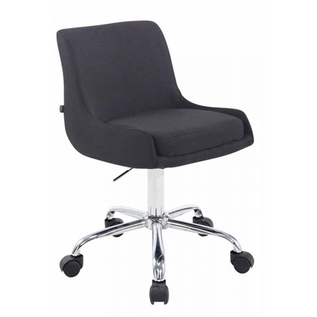 Krzesło Biurowe ASIA TKANINA, Metalowa Podstawa, Ekskluzywny Design, Kolor Czarny
