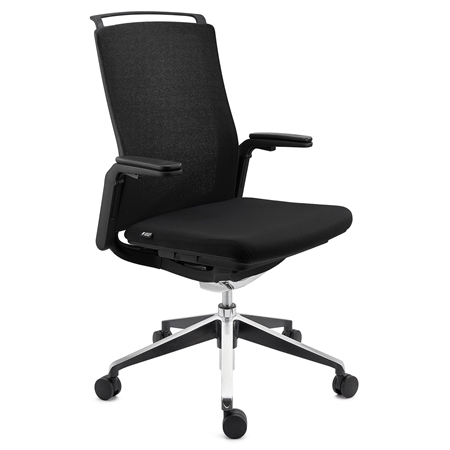 Krzesło Biurowe Ergonomiczne VELVET, Do Pracy 8h Dziennie, Elegancki Design, Regulowane, Czarne