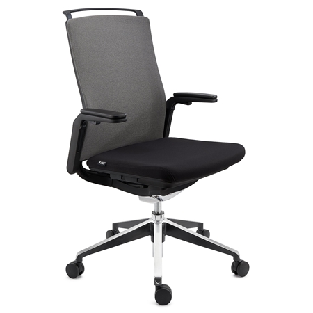 Krzesło Biurowe Ergonomiczne VELVET, Do Pracy 8h Dziennie, Elegancki Design, Regulowane, Szare