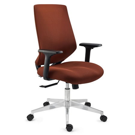Krzesło Biurowe NOLAN, Ergonomiczny Design, Intensywne Użytkowanie 8h, Certyfikat Jakości, Brązowe