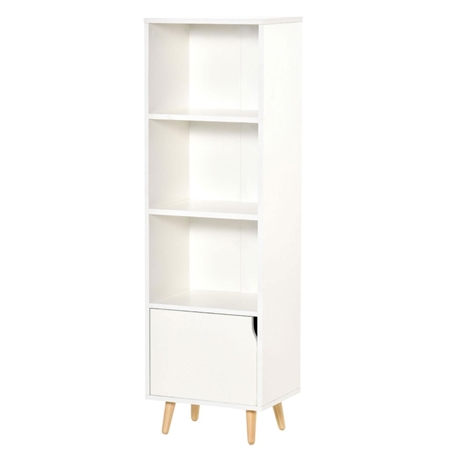 Regał KONY, 40x30x130 cm, Nowoczesny Design, kolor Biały